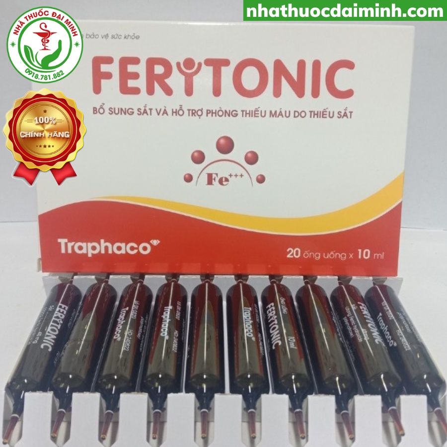 Sắt Nước Feritonic Traphaco Hộp 20 Ống