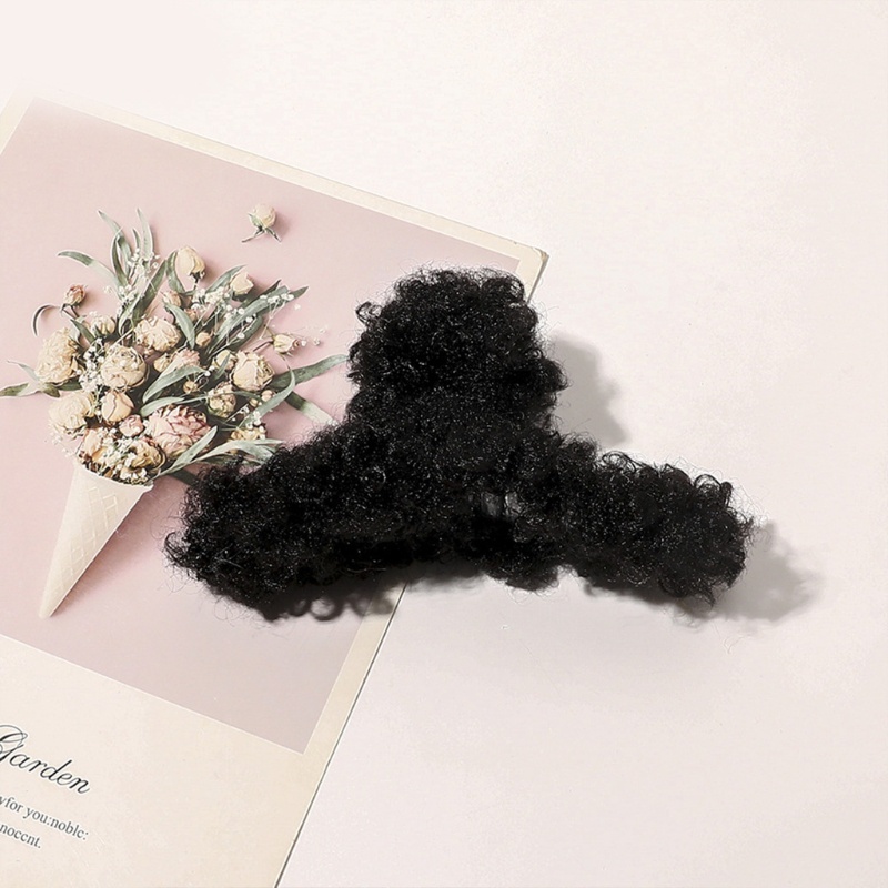 Kẹp Tóc Đuôi Ngựa Cỡ Lớn Bằng Lông Nhung Họa Tiết Da Báo Chống Trượt