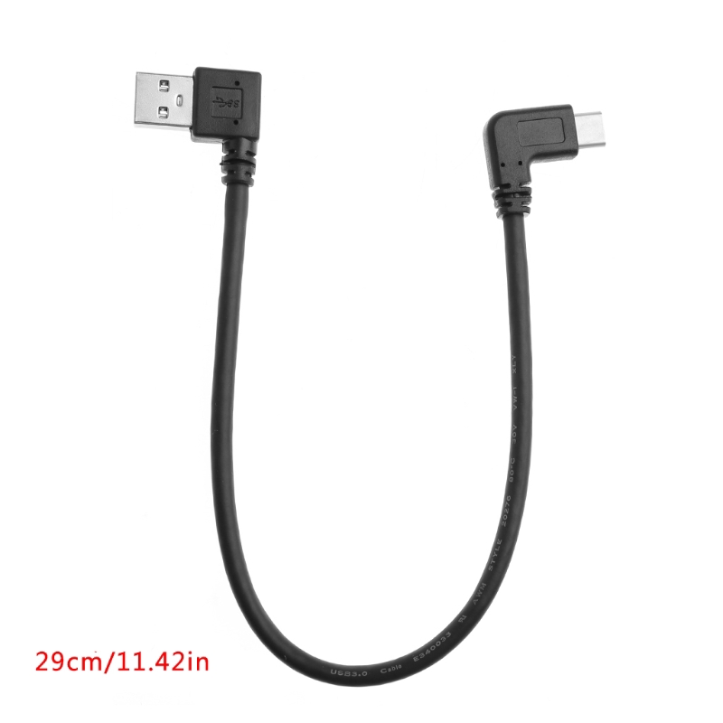 Cáp 2 đầu hình chữ L USB3.0 A và USB3.1 Type C