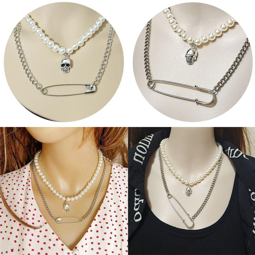 Vòng cổ Mặt Hình Đầu Lâu Bằng Giấy Quyến Rũ Thời Trang Cho Nữ