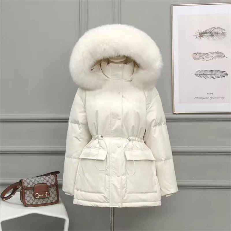 Áo khoác parka nữ phiên bản mới nhất, Áo khoác phao mũ lông xù hàng QCCC
