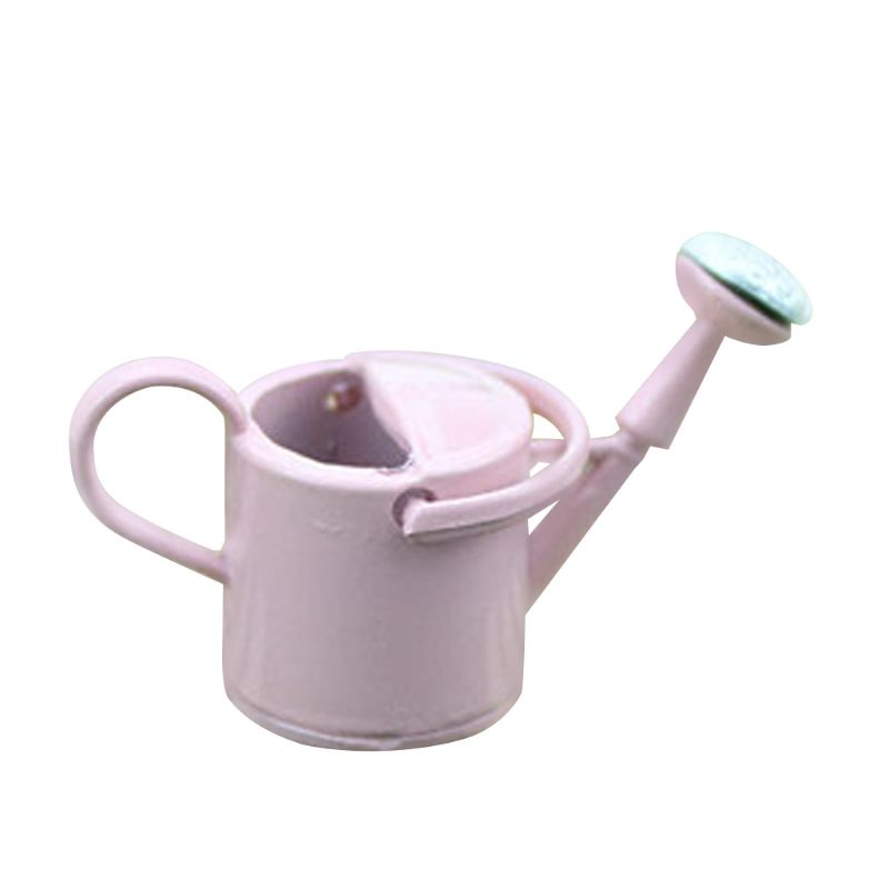 DK Mini Watering Can Pot For 1/6 1/12 Miniature Doll House Accessories Model Simulation Tools Toy Decoration