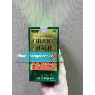 Viên uống dưỡng tóc GREEN HAIR 60 viên giúp tóc mọc nhanh,chắc khỏe