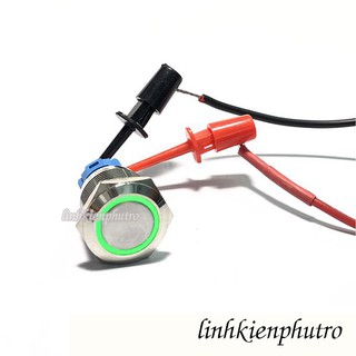 Nút Nhấn Reset 16mm 5 Chân - Vòng Đèn 12V