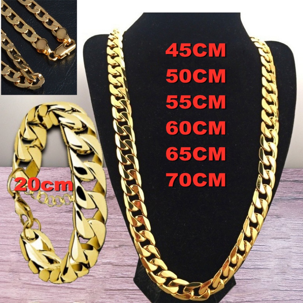 Vòng cổ Mạ Vàng 18K Rộng 6Mm(20cm-75cm) Sang Trọng Cho Nam Nữ