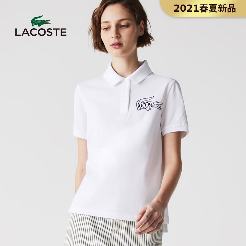Lacoste Áo Thun Polo Ngắn Tay Thời Trang Mùa Hè Cho Nữ Pf2722