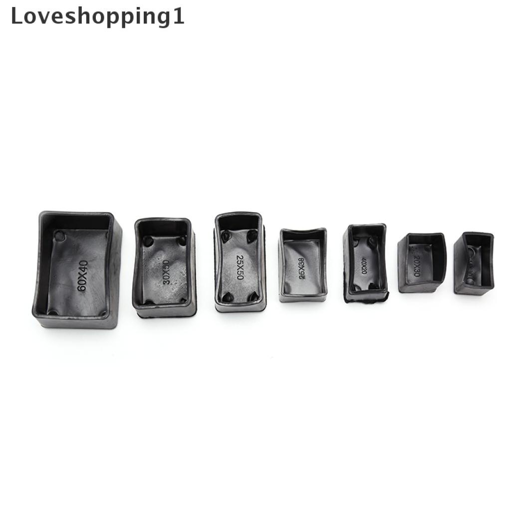 Set 8 vỏ silicon bọc chân bàn ghế hình chữ nhật chống trượt