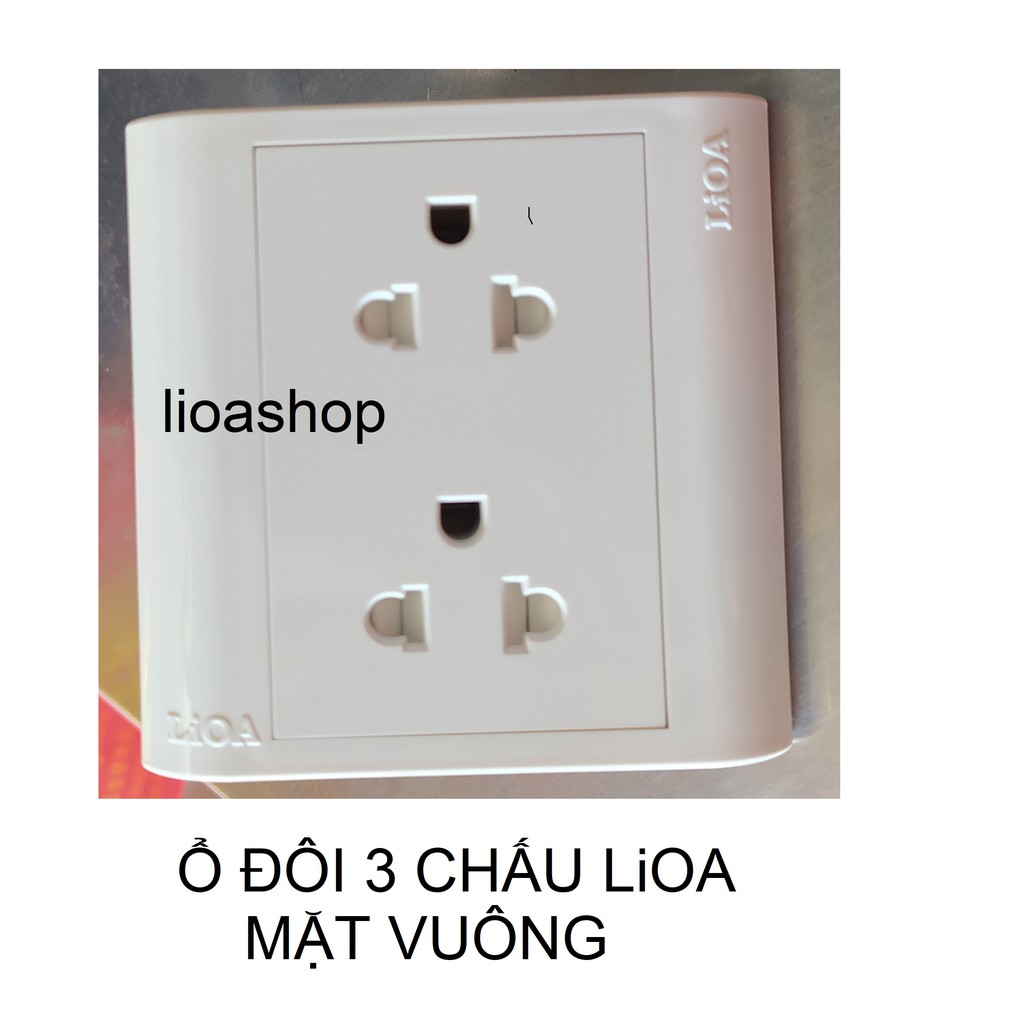 Ổ ĐÔI 3 CHẤU LiOA MẶT VUÔNG.