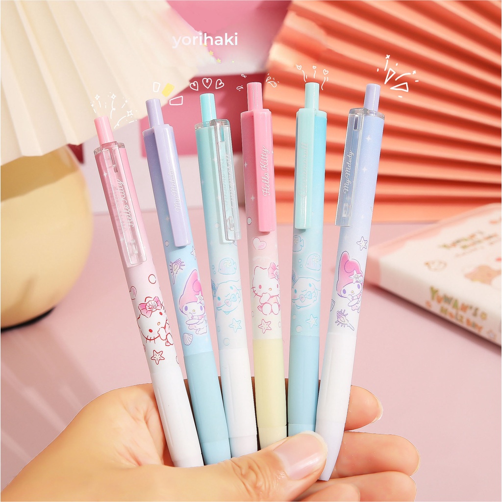 Bút mực đen Sanrio Characters Ngòi 0,5mm Thanh cài nhựa