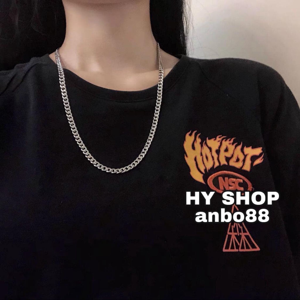 Vòng cổ titan siêu bền cá tính cực chắc chắn thép y tế không gỉ không dị ứng - dây chuyền Unisex BTS