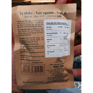 Trái cây tươi sấy dẻo Phúc Long (Trái cây tươi/Thơm/Xoài/Đu đủ)