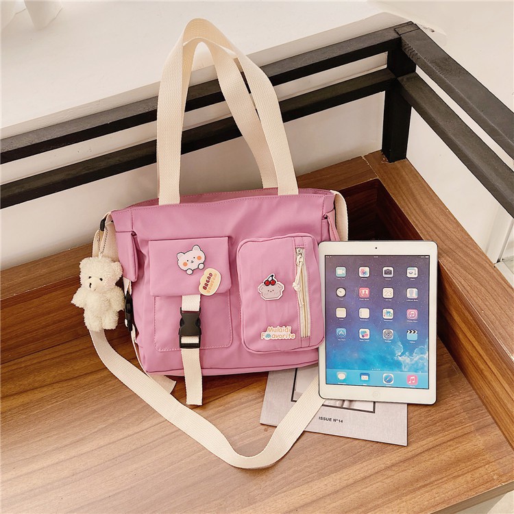 Túi tote vải canvas đeo chéo đeo vai cặp đi học vừa khổ A4 size lớn phong cách hàn quốc dành cho nữ 88STORE - TV009 | BigBuy360 - bigbuy360.vn