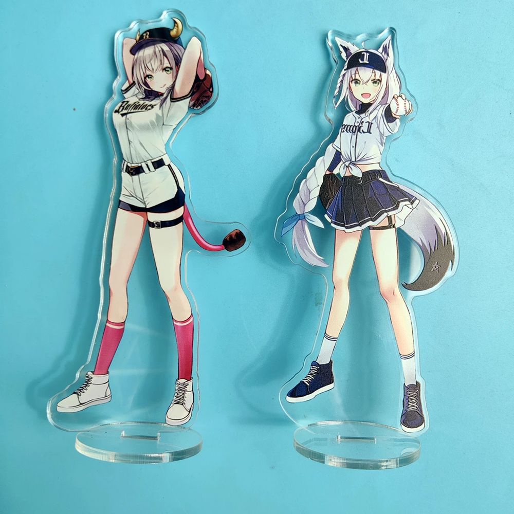 Mô hình nhân vật anime Holive Vtuber bằng acrylic trong suốt hai mặt để bàn trang trí