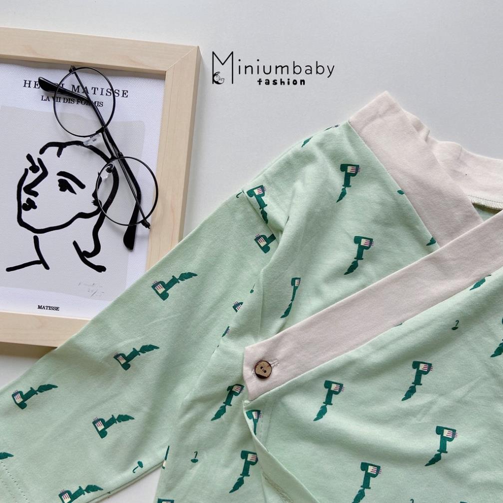 Bộ quần áo dài tay mặc ngủ yukata cho bé gái, bé trai MiniumBaby - SB1066