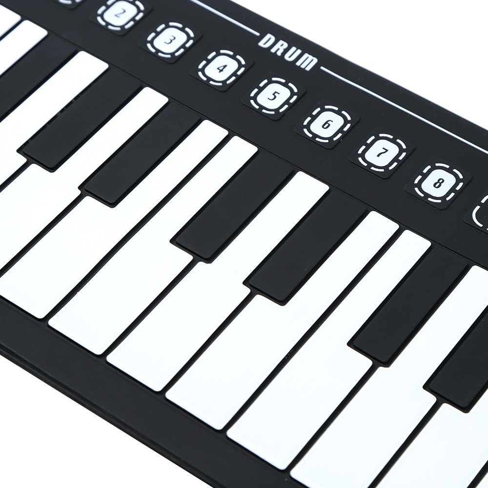 Xả Kho Đàn piano điện tử bàn phím cuộn dẻo 49 keys (Trắng) DV235