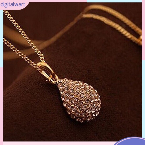 Dây chuyền dài đính đá hình giọt nước thiết kế thời trang