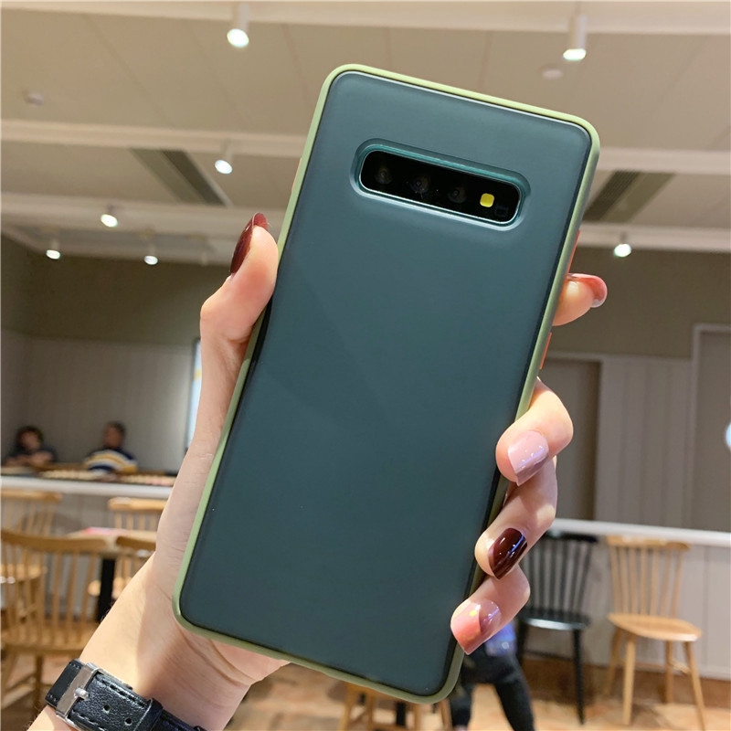 Ốp điện thoại chống sốc chống va đập và chống in dấu vân tay 6 màu cho Samsung S8 S9 S10 Plus S10E S10 Lite Pro