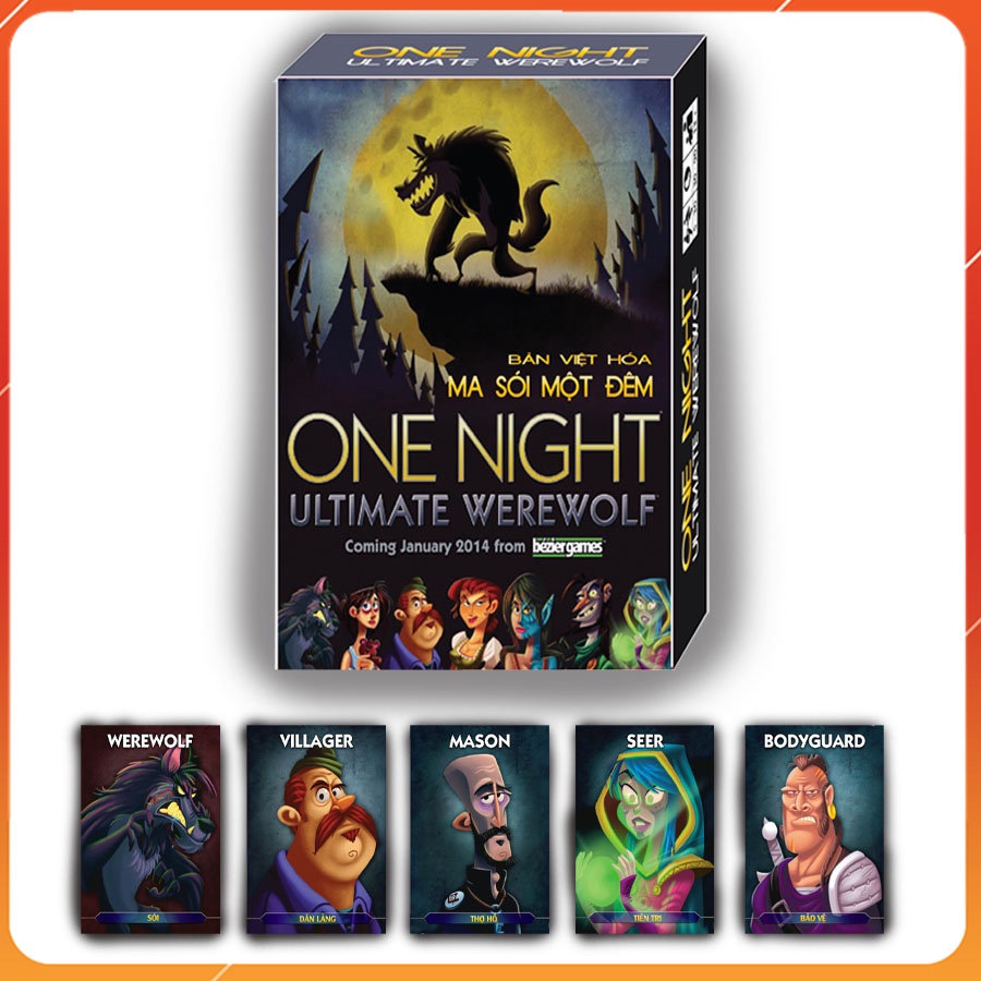 Bài Ma Sói One Night-ma sói một đêm Việt Hoá - Phiên Bản Đặc Biệt siêu hấp dẫn