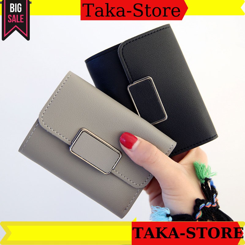 Ví nữ ngắn mini cầm tay cao cấp giá rẻ  đẹp khoá vuông M11