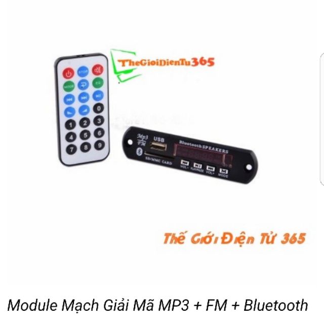 Module Mạch Giải Mã MP3 + FM + Bluetooth