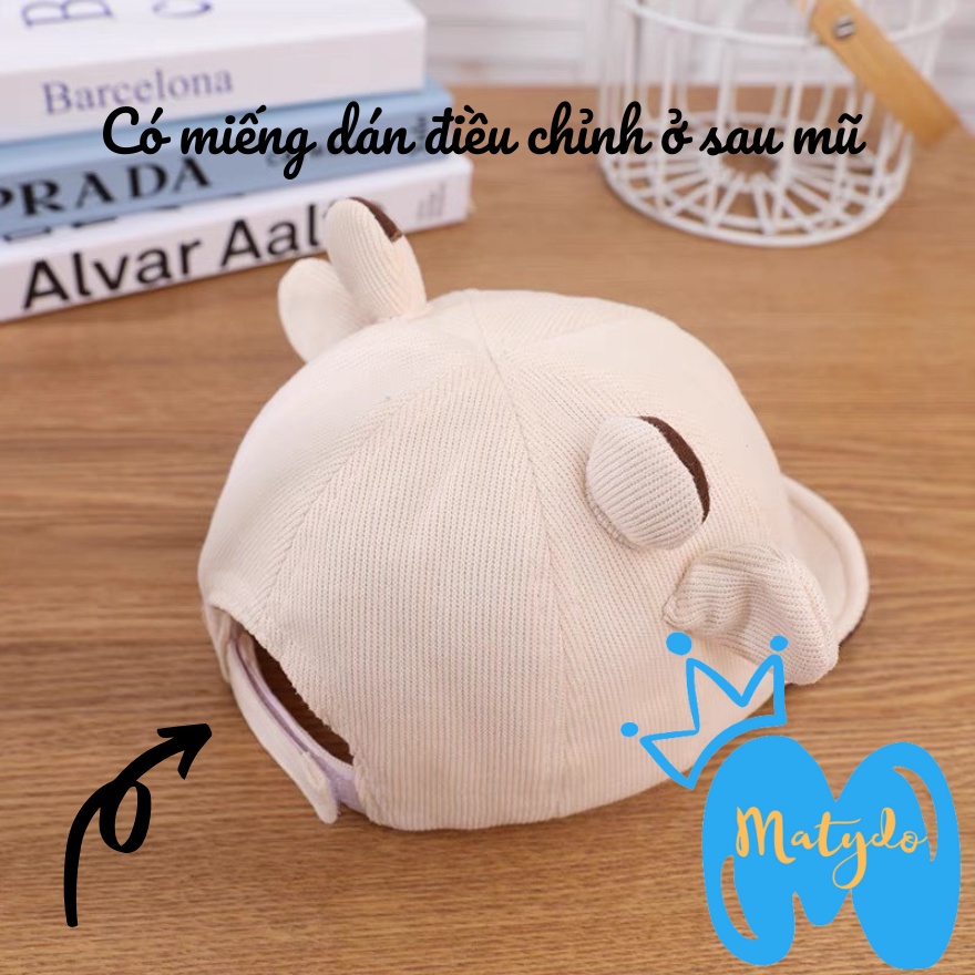 Mũ cho bé gái bé trai MATYDO nón lưỡi trai hình động vật đáng yêu phụ kiện trẻ em
