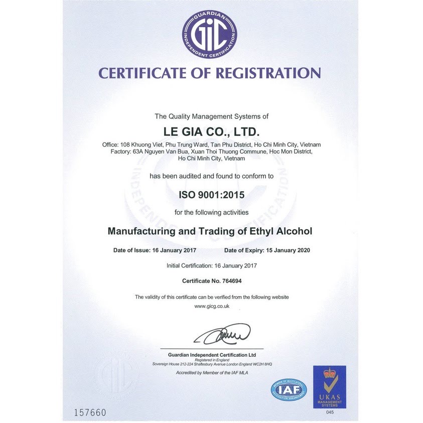 Cồn Y Tế Rửa Tay Sát Khuẩn 70 Độ 1000ml (1lít) Cồn Ethanol 70 Độ Lê Gia | BigBuy360 - bigbuy360.vn