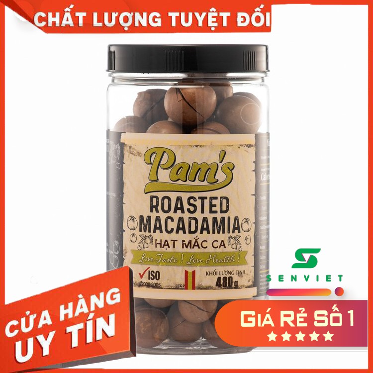 Hạt Macadamia nứt vỏ Pam's 480g