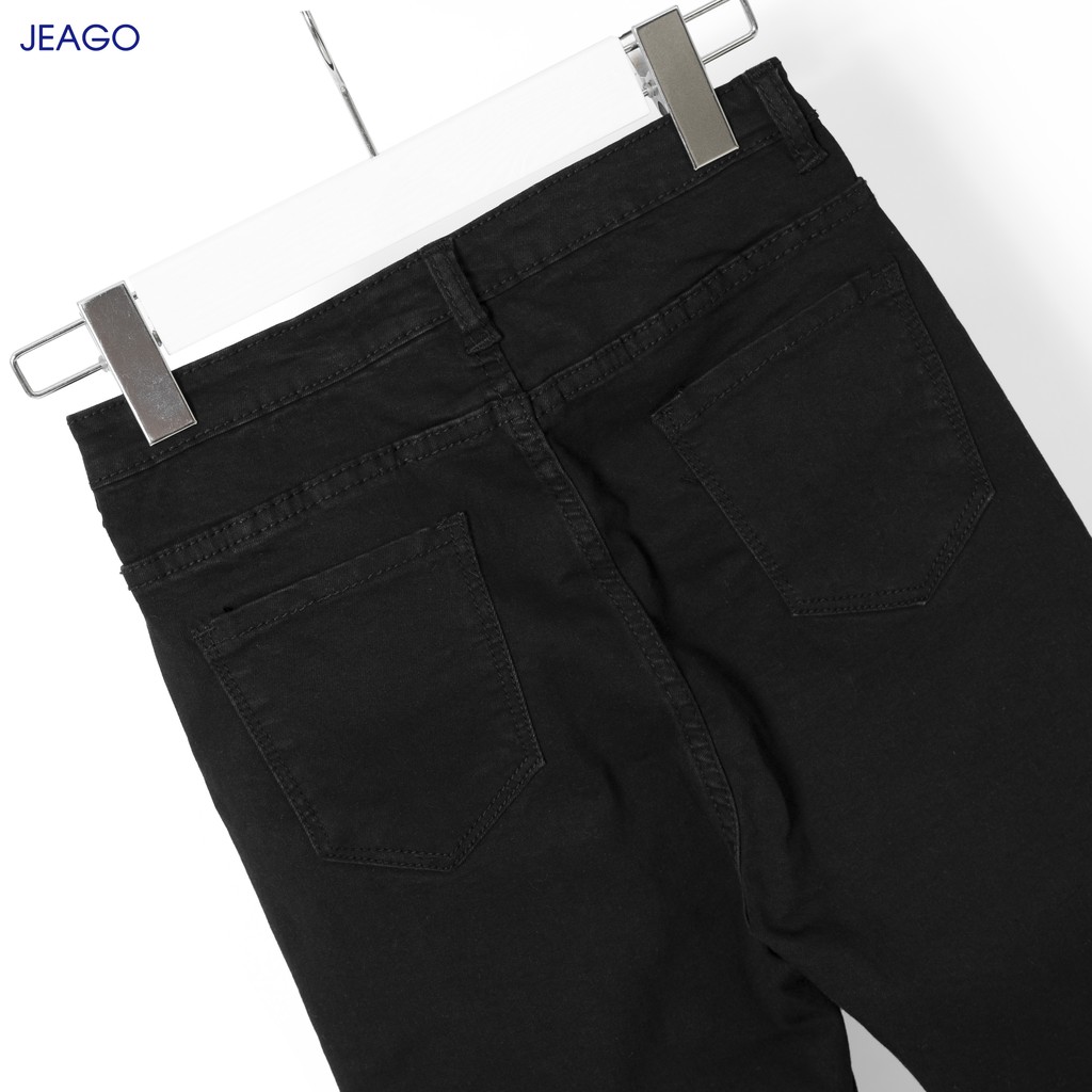 Quần jean nữ màu đen ôm, tôn dáng JEAGO_M509