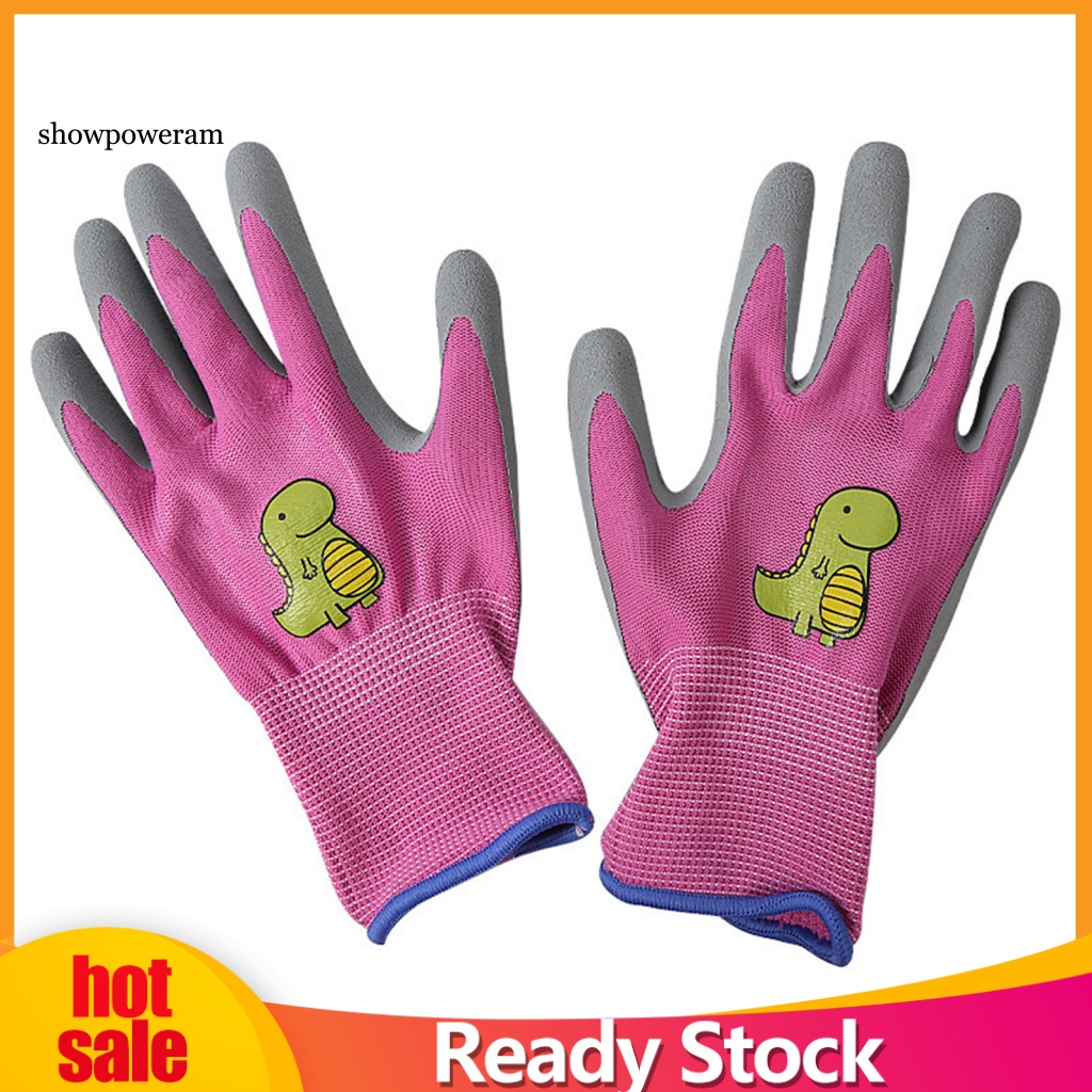 1 Đôi Găng Tay Làm Vườn In Họa Tiết Động Vật Bảo Vệ Chống Bụi Cho Bé