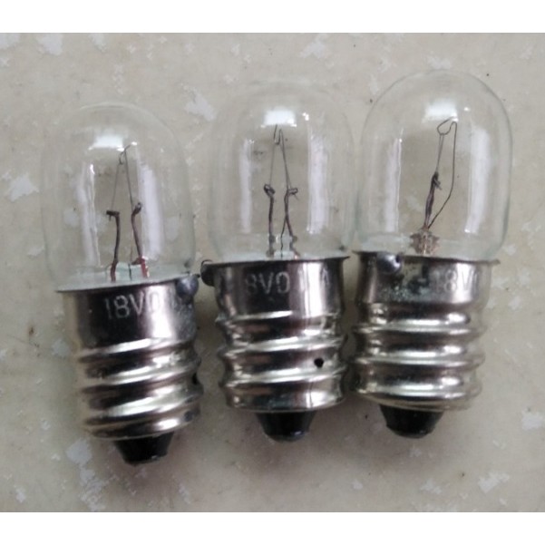 Bóng đèn sợi đốt E12 18V 0.11A đuôi xoáy 12mm