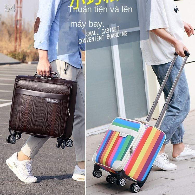 （Hộp kéo）Vali 18 inch nữ hộp mật khẩu doanh nghiệp nhỏ nam Oxford vải mini nhẹ du lịch lên máy bay