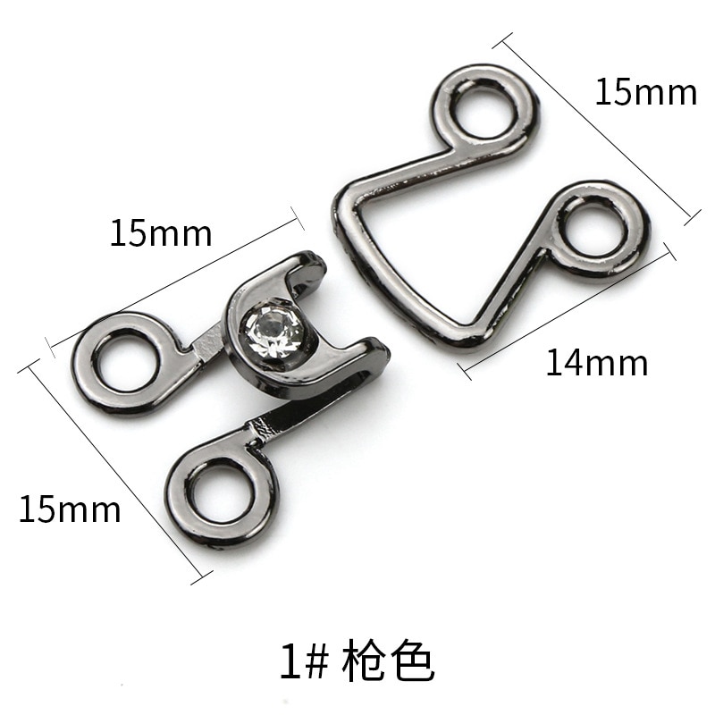Bộ 10 nút khóa áo kim loại vô hình chất lượng