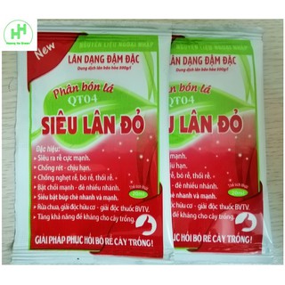 ComBo 2 Gói Phân Bón Lá QT04 Siêu Lân Đỏ, Siêu Ra Rễ Cực Mạnh, Chống Rét, Bật Chồi Mạnh Gói 20Ml