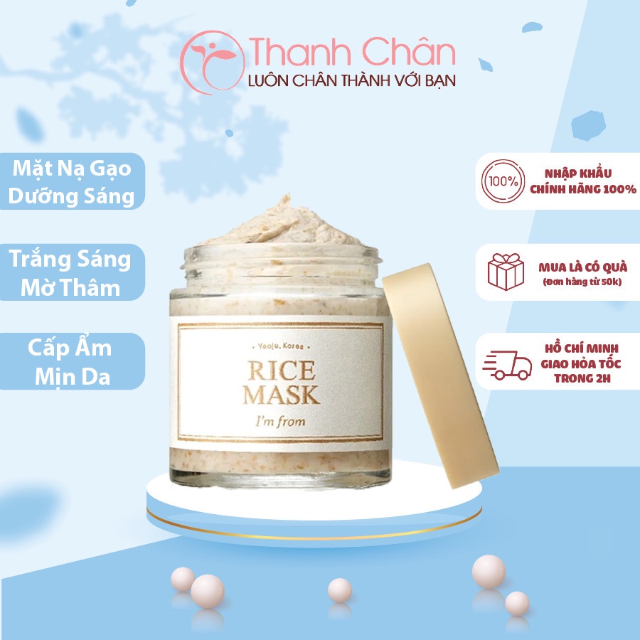 Mặt Nạ I'm From Rice Mask Dưỡng Sáng Và Ngừa Vết Thâm 110g
