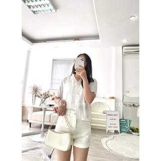Áo sơ mi đũi nữ cộc tay túi hộp basic siêu mềm mịn thoáng mát