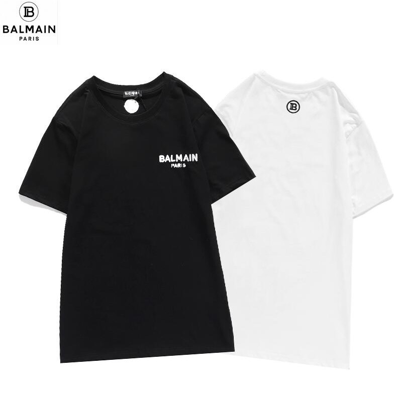 BALMAIN Áo Thun Tay Ngắn In Chữ Thời Trang Cho Nam Và Nữ