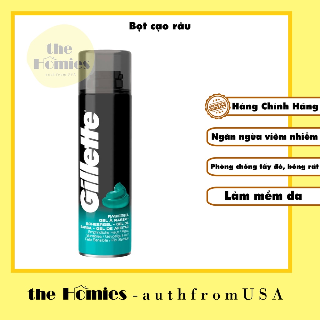 Bọt cạo râu Gillette Rasierschaum Empflindliche Haut 200ml