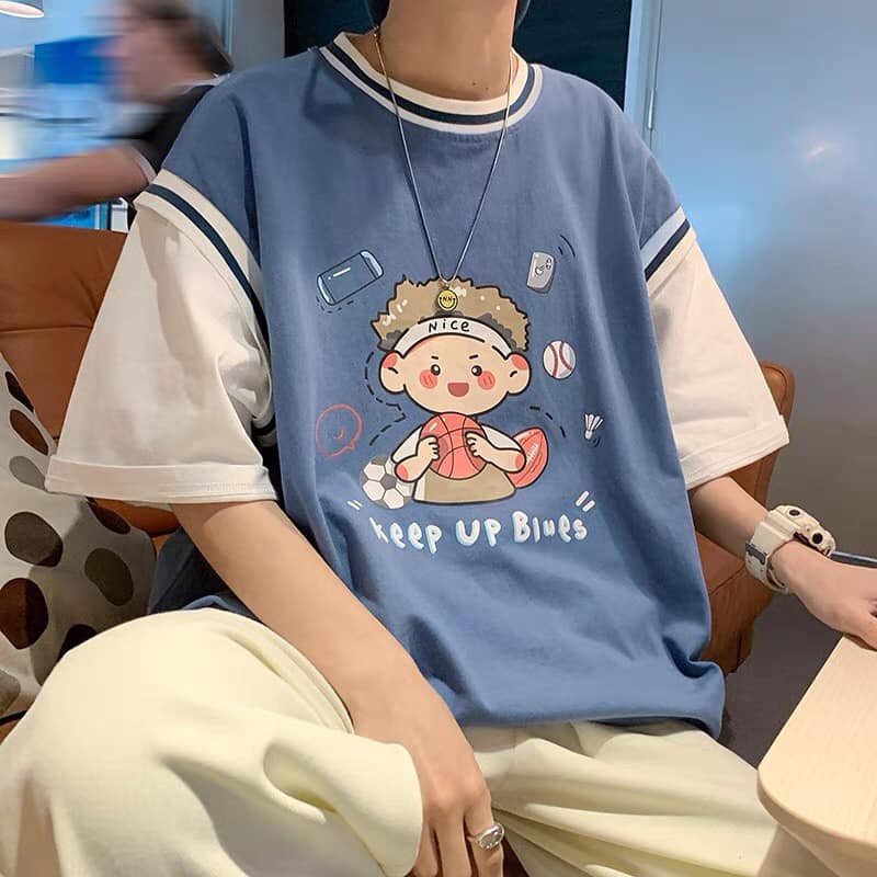 [RẺ VÔ ĐỊCH] Áo Thun Tay Lỡ Bóng Chày Cậu Bé Siêu Cute | BigBuy360 - bigbuy360.vn