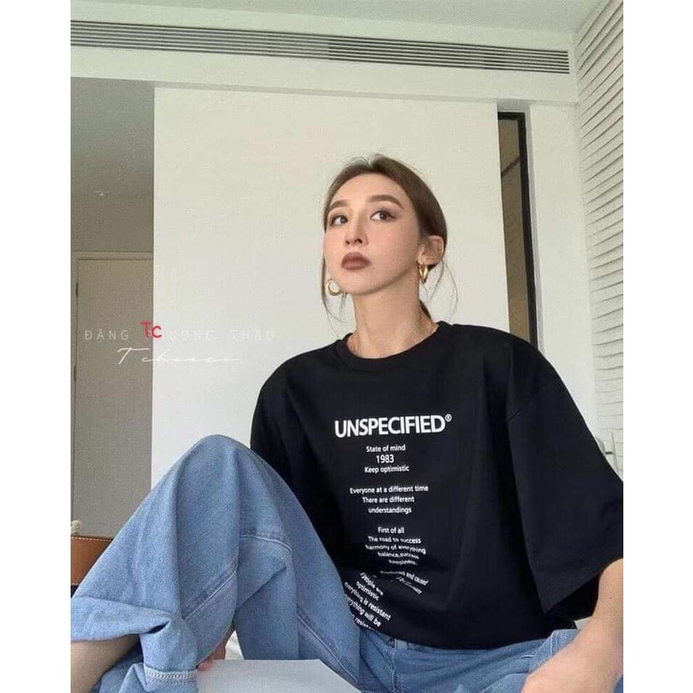 Áo Thun Tay Lỡ In Chữ UNSPECC Áo Phông Nam Nữ   chất cotton su Form Unisex