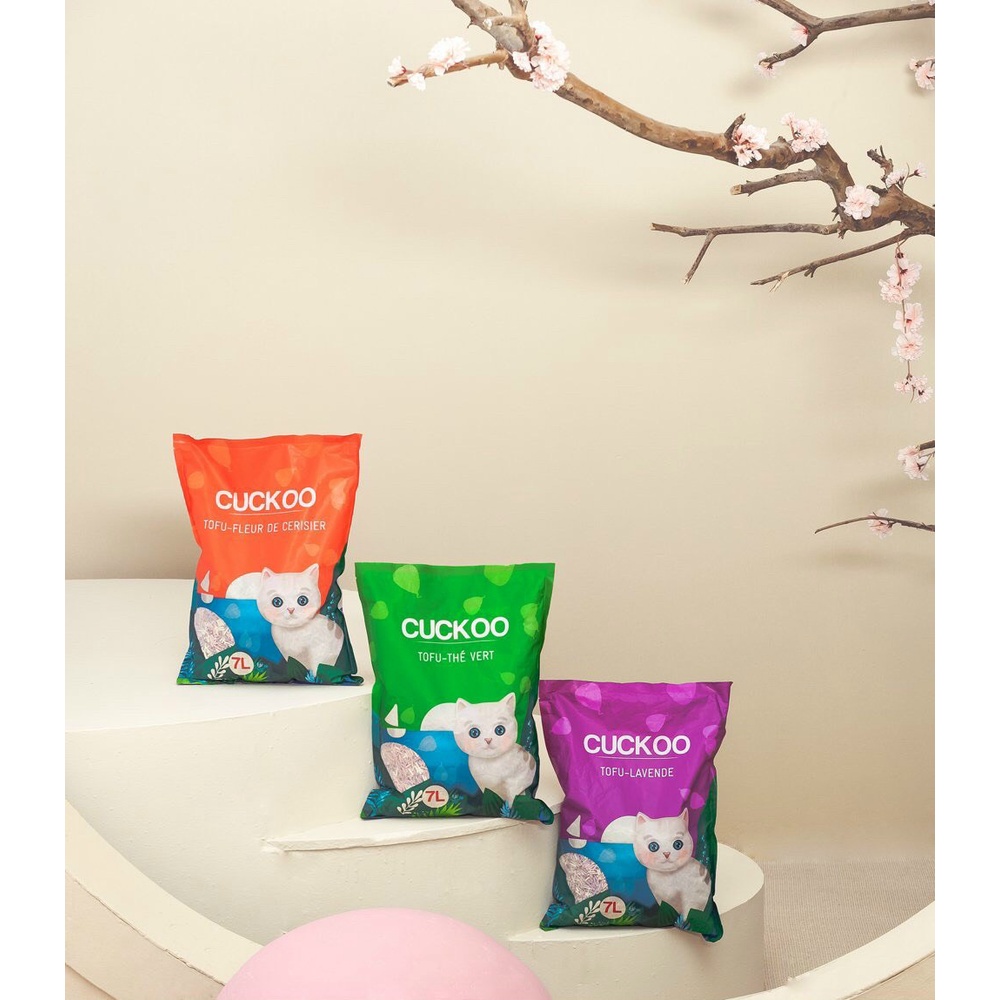 Cát đậu nành CUCKOO TOFU 7L - CÁT VỆ SINH CHO MÈO TẢI 6 BAO