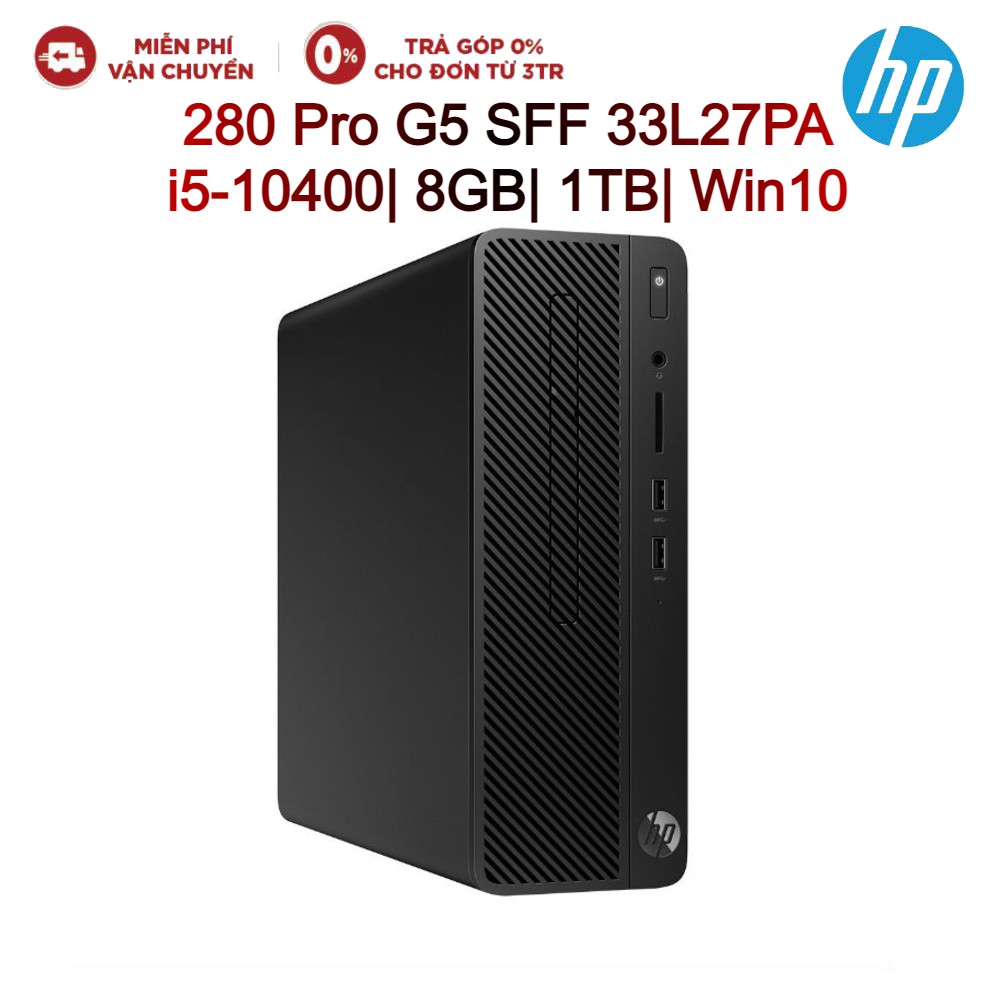 Máy tính để bàn PC HP 280 Pro G5 SFF 33L27PA i5-10400| 8GB| 1TB| Win10