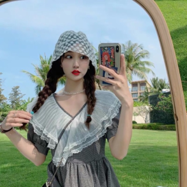 váy dài ulzzang vintage màu tôn da ( oder taobao)