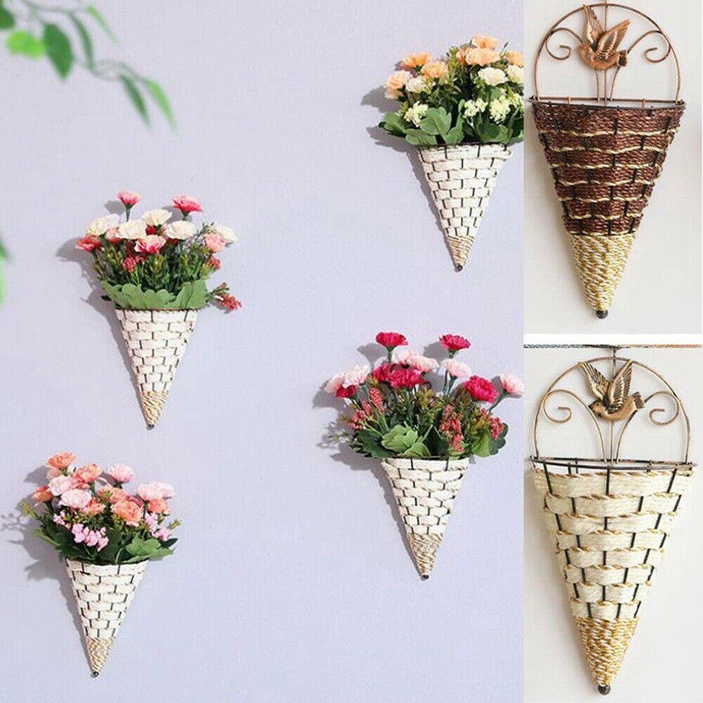 Giỏ Mây Trồng Cây Treo Tường Xinh Xắn