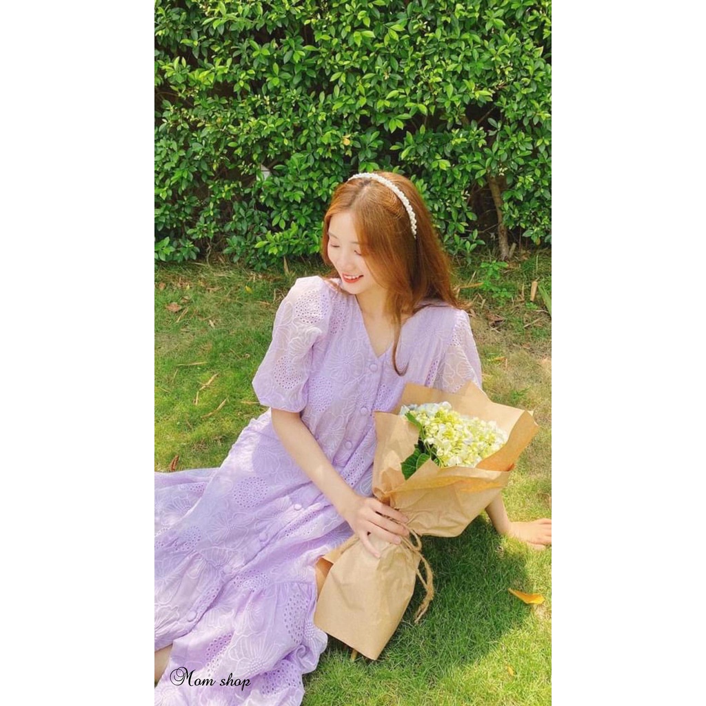 ĐẦM REN ĐUÔI CÁ CỔ V SIÊU SANG GỌN DÁng
