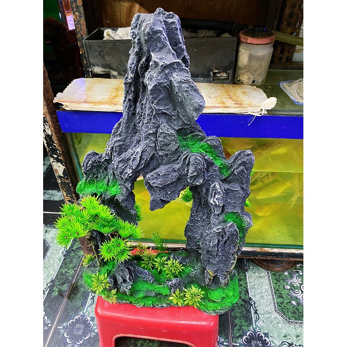 TIỂU CẢNH TRANG TRÍ HỒ CÁ NON BỘ 32X10X49CM