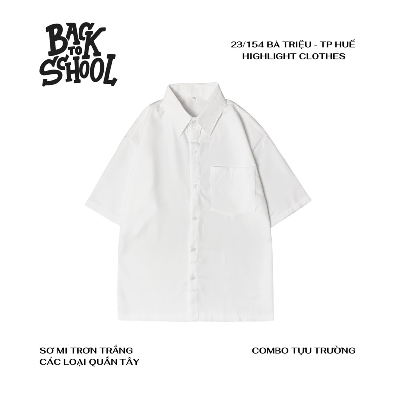 ÁO SƠ MI BASIC FORM RỘNG UNISEX NAM NỮ