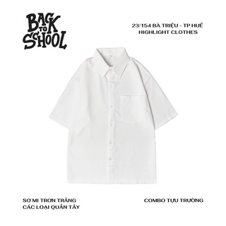 Áo sơ mi basic form rộng unisex nam nữ