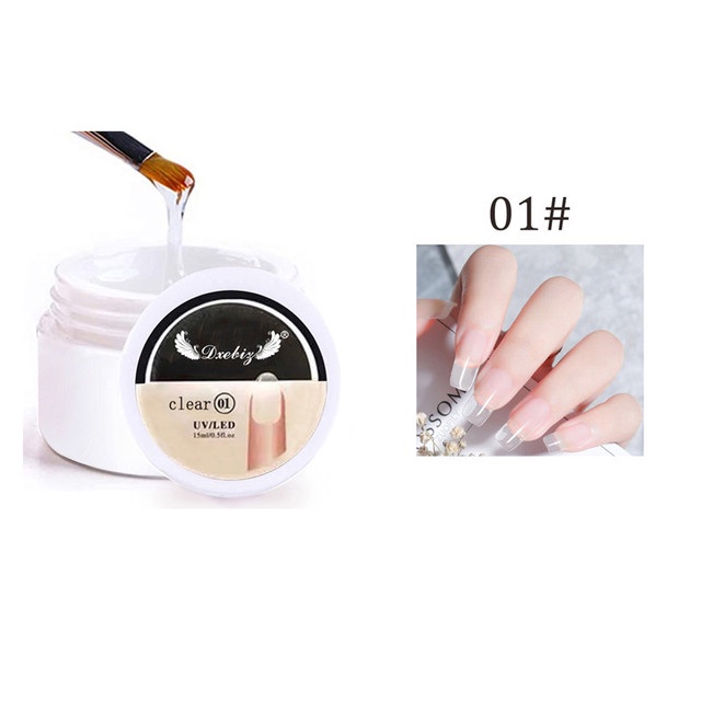 Sơn Móng Tay Gel Màu Trắng Hồng nude Trong Suốt Nhanh Khô
