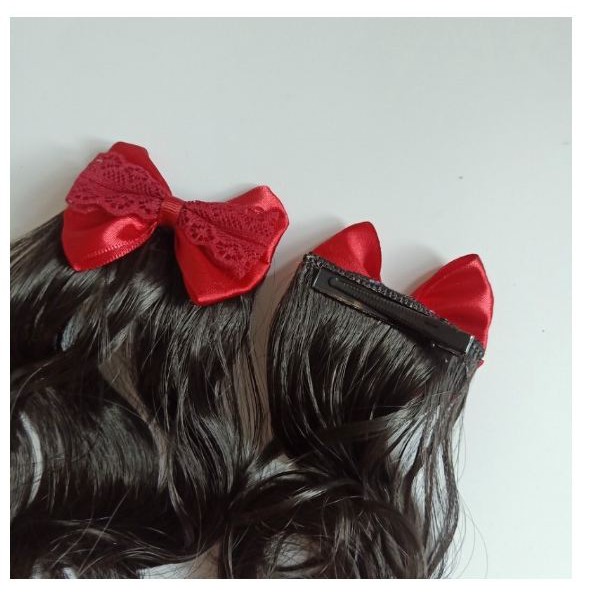 Kẹp bấm tóc giả đuôi ngựa cho bé(có hình thật)