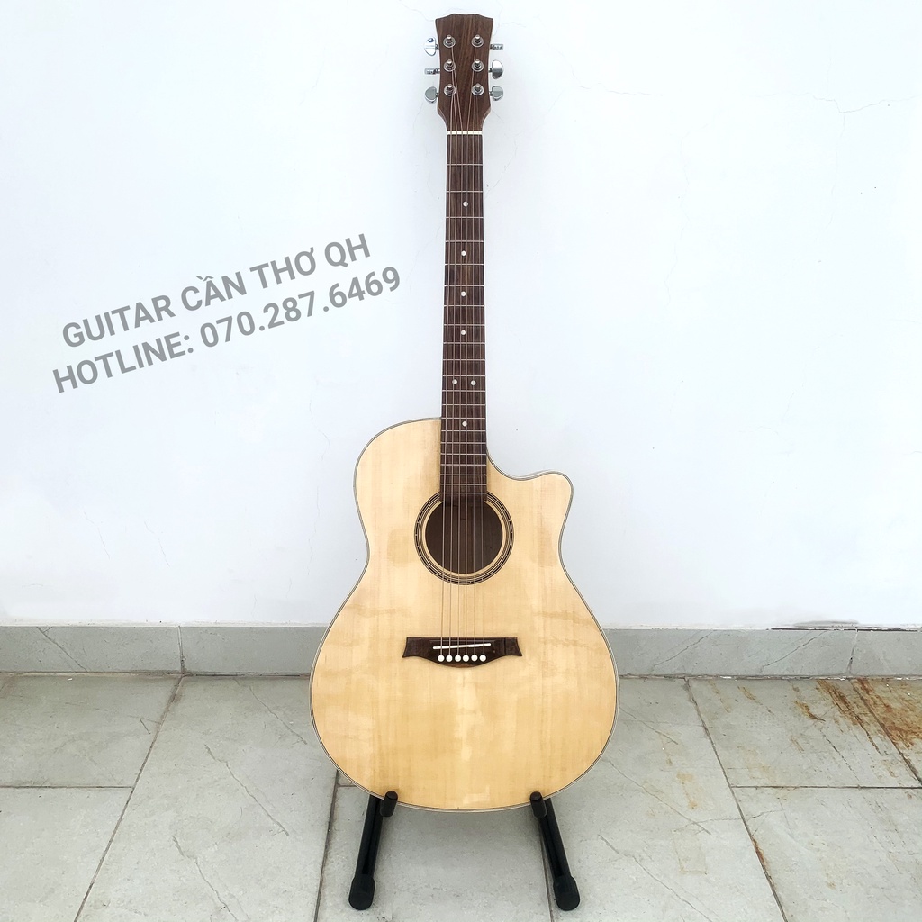 Đàn Guitar Acoustic gỗ Còng nguyên tấm | có ty chỉnh cong cần | BH 12 tháng